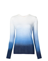 T-shirt manica lunga bianca e blu di Michael Kors Collection