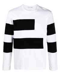 T-shirt manica lunga bianca e nera di Comme Des Garcons SHIRT