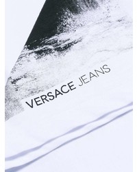 T-shirt manica lunga bianca e nera di Versace Jeans