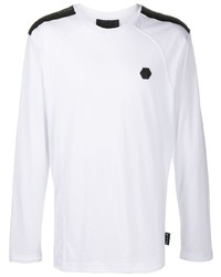 T-shirt manica lunga bianca e nera di Philipp Plein