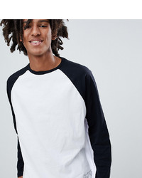 T-shirt manica lunga bianca e nera di Pull&Bear