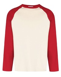 T-shirt manica lunga bianca e rossa di Sunnei