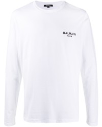 T-shirt manica lunga bianca di Balmain