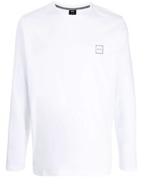 T-shirt manica lunga bianca di BOSS