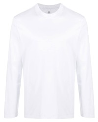 T-shirt manica lunga bianca di Brunello Cucinelli