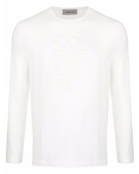 T-shirt manica lunga bianca di Corneliani