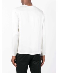 T-shirt manica lunga bianca di Alexander McQueen