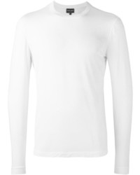 T-shirt manica lunga bianca di Giorgio Armani