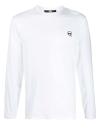 T-shirt manica lunga bianca di Karl Lagerfeld