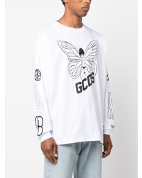 T-shirt manica lunga bianca di Gcds