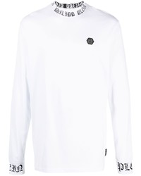 T-shirt manica lunga bianca di Philipp Plein