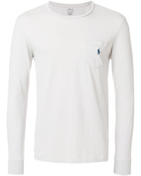 T-shirt manica lunga bianca di Polo Ralph Lauren