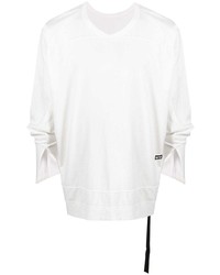 T-shirt manica lunga bianca di Rick Owens DRKSHDW