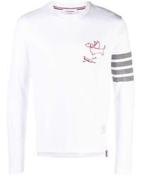 T-shirt manica lunga bianca di Thom Browne