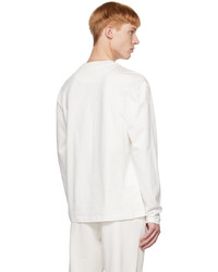 T-shirt manica lunga bianca di Jil Sander