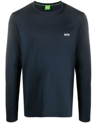 T-shirt manica lunga blu scuro di BOSS