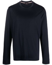 T-shirt manica lunga blu scuro di Brioni