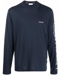 T-shirt manica lunga blu scuro di Calvin Klein