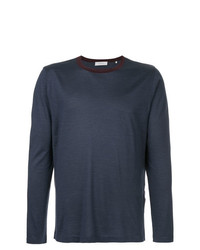 T-shirt manica lunga blu scuro di Cerruti 1881