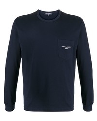 T-shirt manica lunga blu scuro di Comme des Garcons Homme