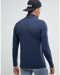 T-shirt manica lunga blu scuro di Asos