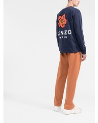 T-shirt manica lunga blu scuro di Kenzo