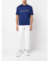 T-shirt manica lunga blu scuro di Emporio Armani