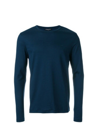 T-shirt manica lunga blu scuro di Michael Kors Collection