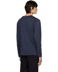 T-shirt manica lunga blu scuro di Sunspel