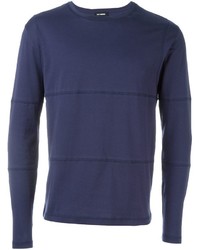 T-shirt manica lunga blu scuro di Raf Simons