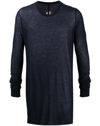 T-shirt manica lunga blu scuro di Rick Owens