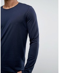 T-shirt manica lunga blu scuro di Benetton