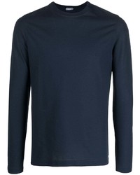 T-shirt manica lunga blu scuro di Zanone