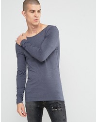 T-shirt manica lunga blu di Asos