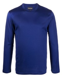 T-shirt manica lunga blu di Emporio Armani