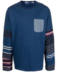 T-shirt manica lunga blu di Polo Ralph Lauren