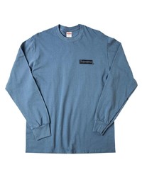 T-shirt manica lunga blu di Supreme