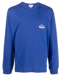 T-shirt manica lunga blu di Woolrich