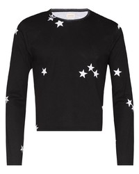 T-shirt manica lunga con stelle nera e bianca di Stefan Cooke