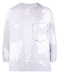 T-shirt manica lunga effetto tie-dye grigia di Corelate