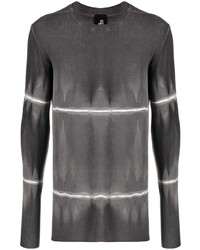 T-shirt manica lunga effetto tie-dye grigio scuro di Thom Krom