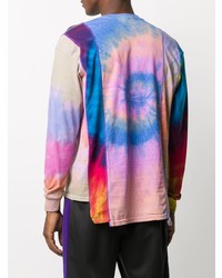 T-shirt manica lunga effetto tie-dye multicolore di Needles