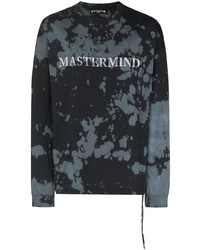 T-shirt manica lunga effetto tie-dye nera di Mastermind Japan