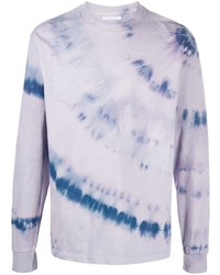 T-shirt manica lunga effetto tie-dye viola chiaro di John Elliott