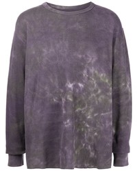 T-shirt manica lunga effetto tie-dye viola di Needles