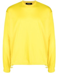T-shirt manica lunga gialla di DSQUARED2