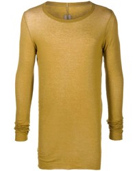 T-shirt manica lunga gialla di Rick Owens