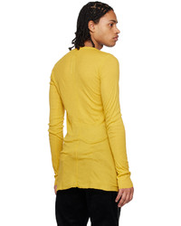T-shirt manica lunga gialla di Rick Owens