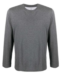 T-shirt manica lunga grigia di Brunello Cucinelli