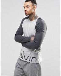T-shirt manica lunga grigia di Calvin Klein